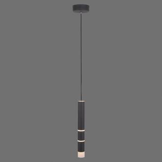 Pure Vega LED hanglamp, een cilinder, zwart gesatineerd zwart