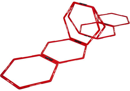 Pure2Improve Trainingsladder Hexagon 56,5 Cm Polypropyleen Rood