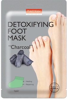 Purederm Voetmasker Purederm Detoxifying Foot Mask Charcoal 1 paar