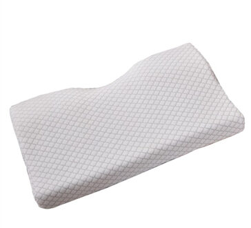 Purenlatex 50*30 Siliconen Gel Memory Foam Kussen Zomer Ijs Cooling Kussen Nek Comfort Orthopedisch Kussen Met Mesh Kussensloop Mesh wit