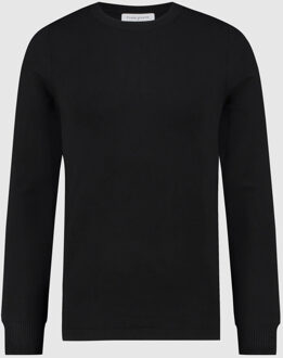 PureWhite Essential Knit Crewneck - Black - Regular fit