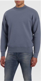PureWhite Purewhite - Heren Loose Fit Knitwear Crewneck LS - Blue Blauw - XL