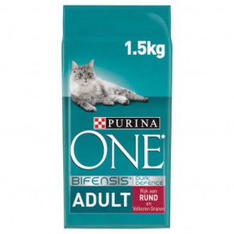 Purina One Adult - Rund/Volkoren Granen - Kattenvoer - 1.5 kg