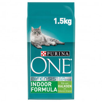 Purina One Indoor - Kalkoen - Kattenvoer - 1.5 kg