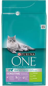 Purina One Sensitive - Kalkoen/Rijst - Kattenvoer - 1 x 1.5 kg