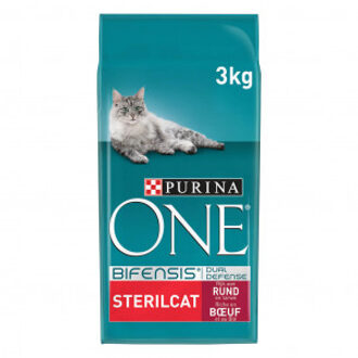 Purina One Sterilcat - Kattenvoer Rund & Tarwe - 3 kg
