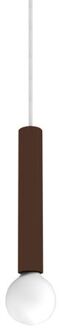Puro Hanglamp, 1x E27, Metaal, Bruin Corten, D.4cm H.30cm