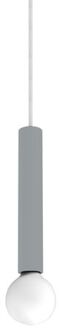 Puro Hanglamp, 1x E27, Metaal, Grijs, D.4cm H.30cm