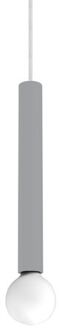 Puro Hanglamp, 1x E27, Metaal, Grijs, D.4cm H.40cm