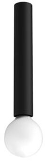 Puro Plafondlamp, 1x E27, Metaal, Zwart Mat, D.4cm H.30cm