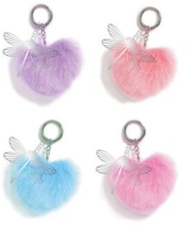 Purple passion sleutelhanger hartjes assorti