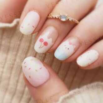 Purr Cafe Nails Art Stickers 24 pcs