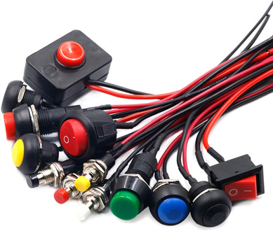 Push button switch waterproof small car circuit wire speaker electrical mini boat shape round line