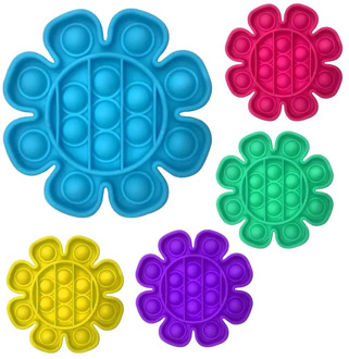 Push Pop Bubble Sensory Round Fidget Toy Stress Reliever Squeeze Fun Magic Desk Toy