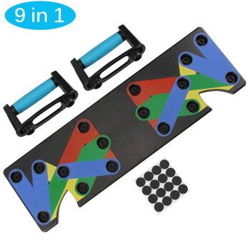 Push Up Board 9 In 1 Body Building Home Uitgebreide Fitness Oefening Apparatuur Fodable Verstelbare Push-Up Stands Workout gym Grijs