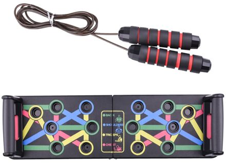 Push-Up Rack Gevouwen Board Set Abdominales Bar Multifunctionele Fitness Thuis Gym Borst Spier Grip Training En oefening Apparatuur Bruin