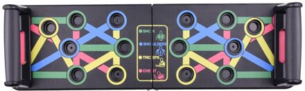 Push-Up Rack Gevouwen Board Set Abdominales Bar Multifunctionele Fitness Thuis Gym Borst Spier Grip Training En oefening Apparatuur zwart