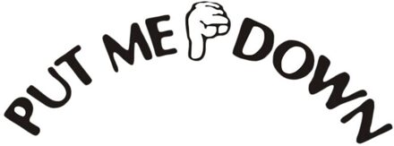 Put Me Down Gebaar Wc Stickers Zelfklevende Verwijderbare Pvc Muurstickers Art Decal