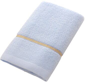 Puur Katoen 1 Stuks Gezicht Handdoek 33*73Cm Effen Kleur Sterke Wateropname Super Soft Close Huid geen Fade Voor Volwassenen Kids blauw
