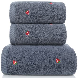 Puur Katoen Jacquard Badhanddoek Voor Vrouwen Set Handdoeken Badkamer Handdoeken Badkamer Katoen Zachte Badhanddoek Kerst Handdoeken HH50YJ grijs aardbei