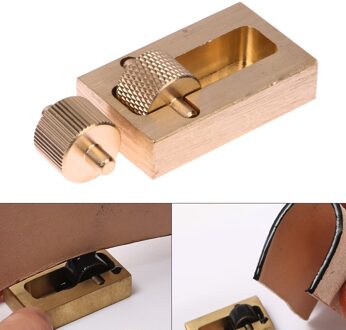 Puur Messing Lederen Craft Maken Tool Olieverfschilderij Doos + 2 Rollen Messing Diy Hand Maken Naaien Gereedschap Sets