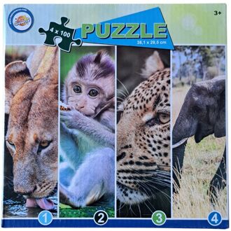 Puzzel 4x 100pcs 38x28,5cm