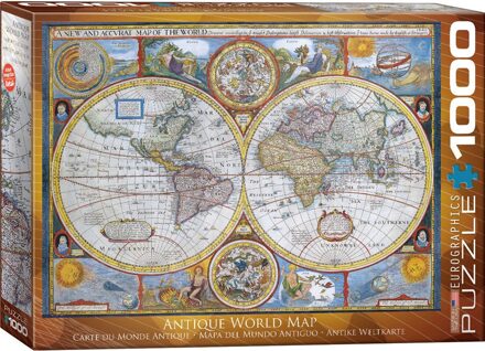 puzzel Antique World Map - 1000 stukjes