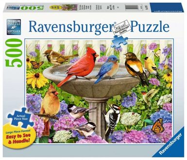 puzzel Bij het vogelbadje