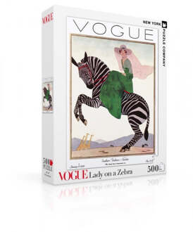 Puzzel Dame op een Zebra - 500 stuks multicolor