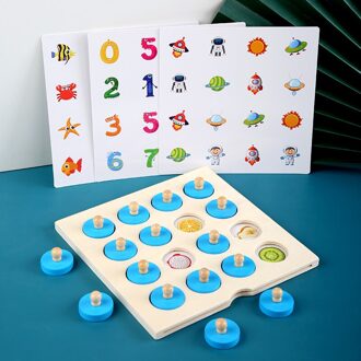 Puzzel Denken Geheugen Schaken Bordspellen Speelgoed Voor Kinderen Tafel Game Early Learning Set Baby Educatief Houten Speelgoed Geheugen Spel