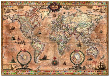 puzzel - educa puzzel 1000 mappemonde