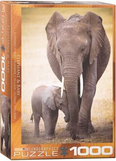puzzel Elephant & Baby - 1000 stukjes