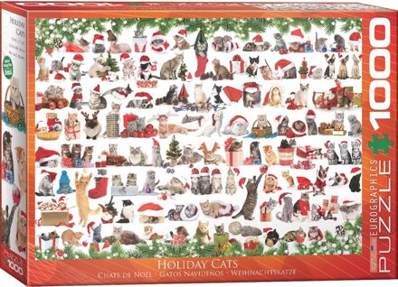 puzzel Holiday Cats - 1000 stukjes