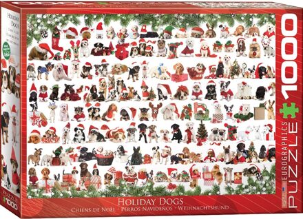 puzzel Holiday Dogs - 1000 stukjes