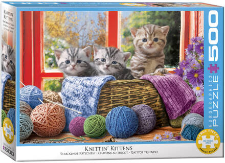 puzzel Knittin' Kittens - 500 XL stukjes