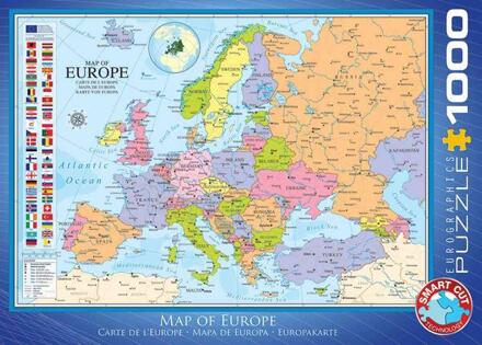 puzzel Map of Europe - 1000 stukjes