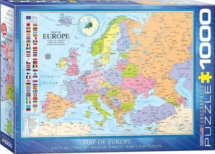 puzzel Map of Europe - 1000 stukjes