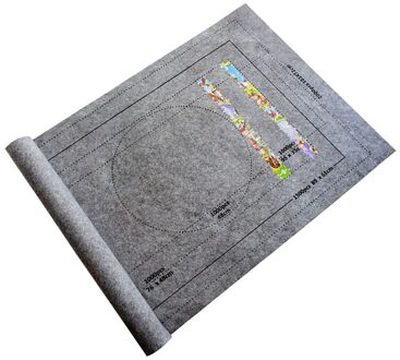 Puzzel Mat Jigsaw Roll Voelde Mat Playmat Puzzels Deken Voor Tot 1500 Stuks Puzzel Accessoires Draagbare Reizen Opbergtas grijs