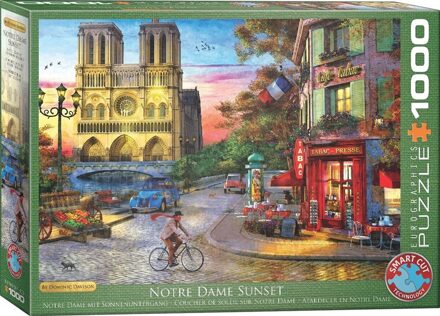 puzzel Notre Dame Sunset - Dominic Davison - 1000 stukjes