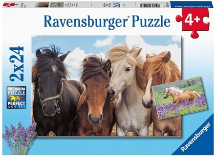 puzzel Paardenliefde - 2 x 24 stukjes - kinderpuzzel