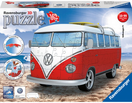 Puzzel Ravensburger Volkswagen bus T1 bulli 3D 162 stuks Wit