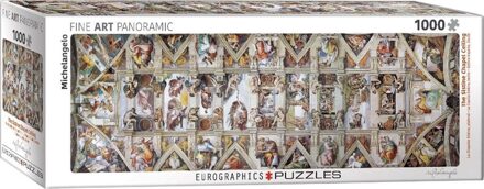 puzzel The Sistine Chapel Ceiling - Michelangelo Panorama - 1000 stukjes