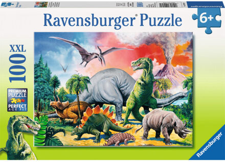 puzzel XXL tussen de dino's - 100 stukjes