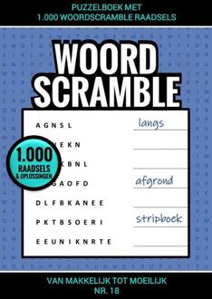Puzzelboek Met 1.000 Woord Scramble Raadsels - Nr. 18 - Puzzelboeken & Meer