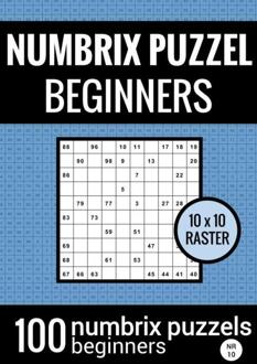 Puzzelboek Met 100 Numbrix Puzzels Voor Beginners - Nr.10 - Numbrix Puzzel Makkelijk - Puzzelboeken & Meer