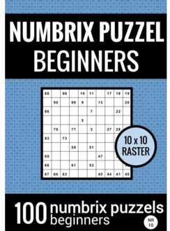 Puzzelboek Met 100 Numbrix Puzzels Voor Beginners - Nr.10 - Numbrix Puzzel Makkelijk - Puzzelboeken & Meer