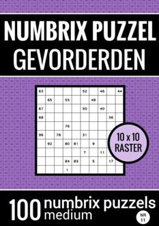 Puzzelboek met 100 Numbrix Puzzels voor Gevorderden - NR.11 - Numbrix Puzzel Medium -  Puzzelboeken & Meer (ISBN: 9789464657807)