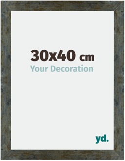 Puzzellijst 30x40 cm - Blauw Goud Gemeleerd - MDF - Mura