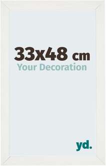 Puzzellijst 33x48 cm - Wit Geveegd - MDF - Mura