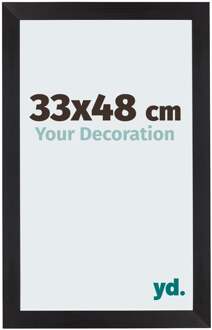 Puzzellijst 33x48 cm - Zwart Houtnerf - MDF - Mura